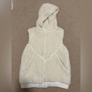 Cozy hooded fleece vest XS
